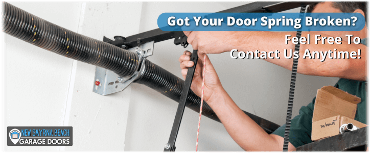 Broken Garage Door Spring New Smyrna Beach FL